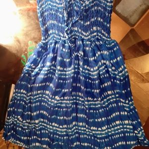Blue and White Tie Dye, Size s/m Sun Dress.
